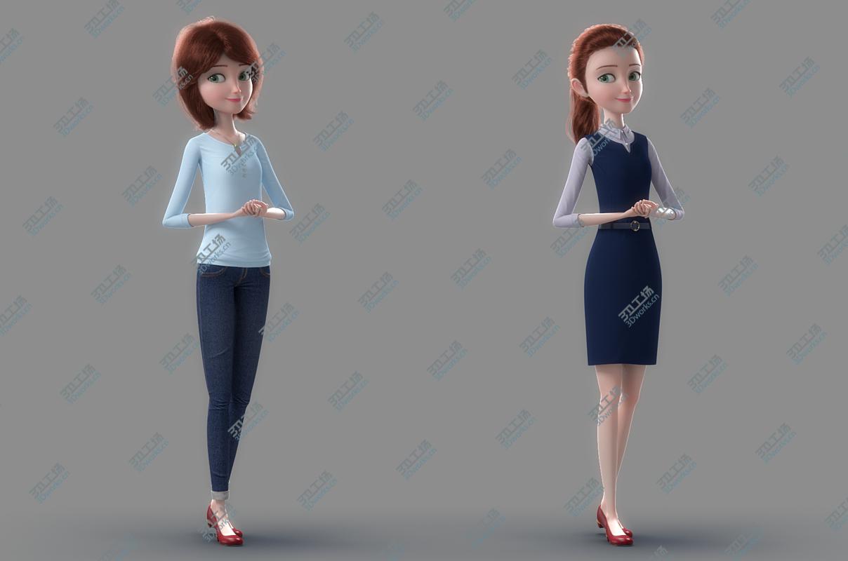 images/goods_img/20210113/Cartoon Family Rigged V5 3D model/5.jpg